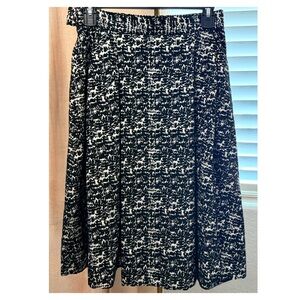H&M Black Midi A-Line Skirt for Work